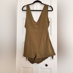 Shein Green Open Back Romper